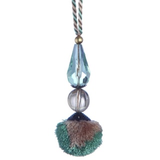 Interlude pendant tassel, Aqua