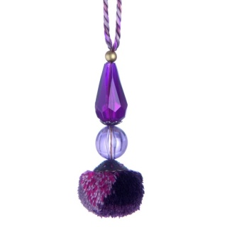 Interlude pendant tassel, Aubergine