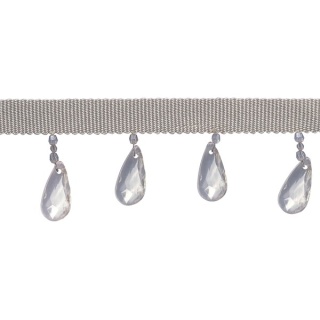 Dew beaded trim, Pewter