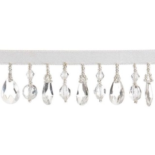 Clear Crystal bead fringe