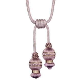 Atomic double tassel tieback, Amethyst