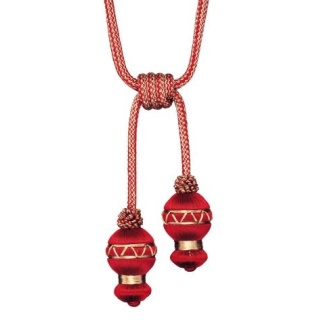 Atomic double tassel tieback, Red