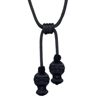Atomic double tassel tieback, Black
