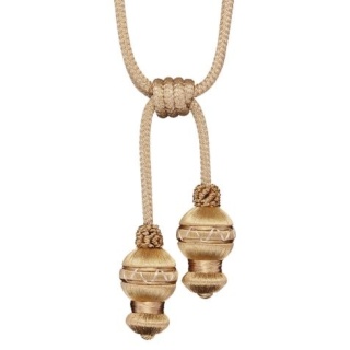 Atomic double tassel tieback, Gold