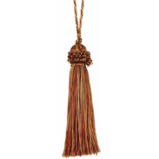 Atomic key tassel, Terracotta