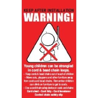 Cord warning labels, pack 10