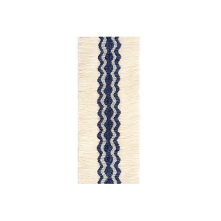 Christopher Farr Cloth Trapeze Fringe Dark Indigo