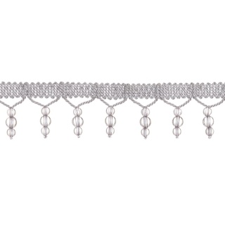 Oasis beaded fringe, Platinum