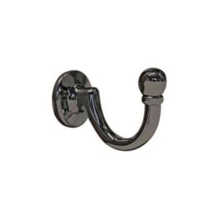 Black nickel ball end tieback hook