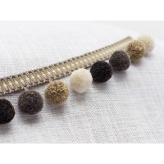 Romo Tivoli Pom-Pom Braid, Charcoal