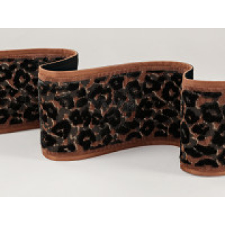 Romo Leopard Velvet Braid, Umber