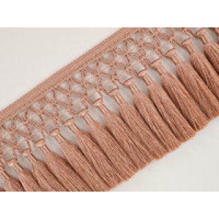 Romo Trellis Fringe, Vintage Rose