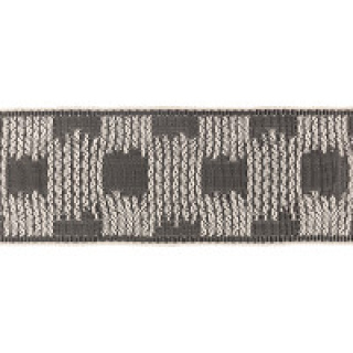Romo Villa Nova Ikat Outdoor Border, Carbon