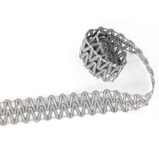 Romo Villa Nova Chevron Braid, Chrome