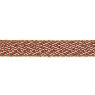 Colefax and Fowler Chevron Braid, Tomato