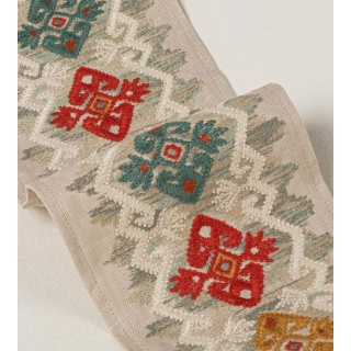 Colefax and Fowler Corin Braid, Tomato/Teal