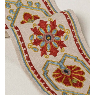 Colefax and Fowler Mirador Braid, Tomato/Aqua