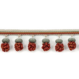 Colefax and Fowler Ruche Drop, Red/Forest