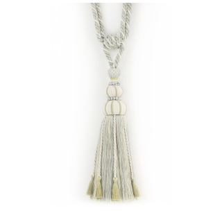 Colefax and Fowler Tassel Tie Back, Aqua/Leaf