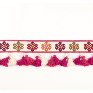 Manuel Canovas By Colefax and Fowler Tirso Tassel Braid, Fuchsia