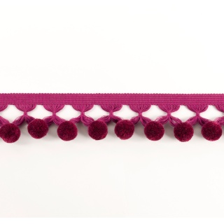 Manuel Canovas By Colefax and Fowler Sonate Pom Pom Braid, Fuchsia