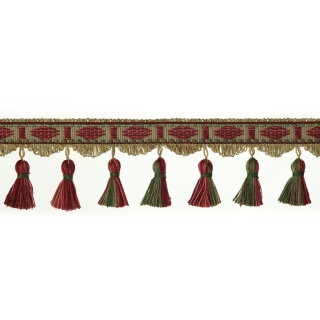 Colefax and Fowler Arlington Tasselled Fringe, Red/Green