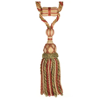Colefax and Fowler Arlington Tassel Tieback, Tomato/Olive