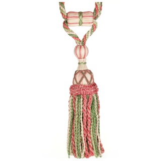 Colefax and Fowler Arlington Tassel Tieback, Pink/Green
