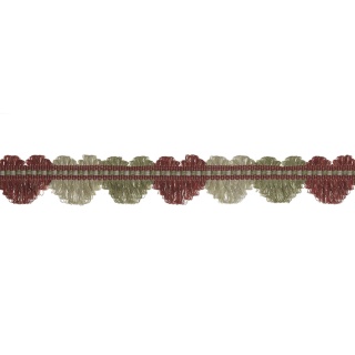 Colefax and Fowler Delano Fan Edge Braid, Red/Green