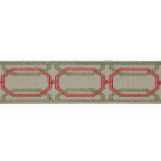 Colefax and Fowler Delano Octagon Braid, Red/Green