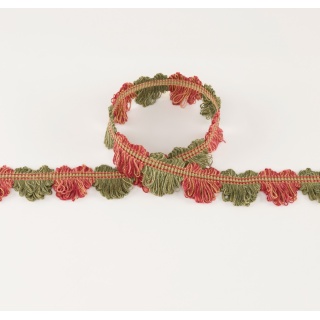 Colefax and Fowler Arlington Fan Edge, Red/Green