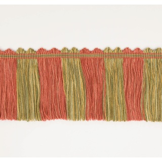 Colefax and Fowler Arlington Cut Fringe 4.5in, Tomato/Olive
