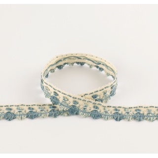Colefax and Fowler Arlington Archive Fan Edge, Blue