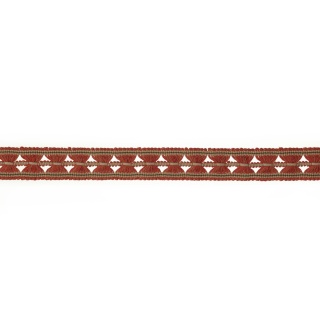 Colefax and Fowler Arlington Butterfly Braid, Tomato/Olive
