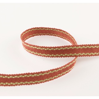 Colefax and Fowler Arlington Narrow Braid, Tomato/Olive