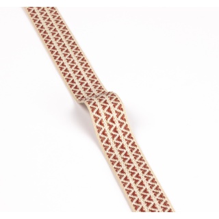 Colefax and Fowler Lansdowne Herringbone Tape, Tomato