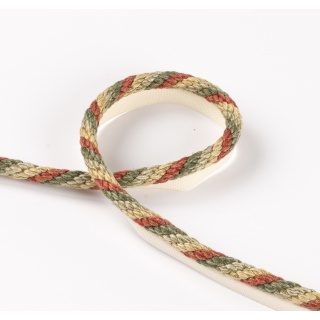 Colefax and Fowler Lansdowne Rope, Tomato/Olive