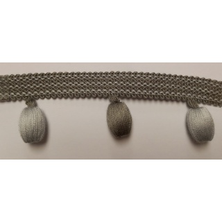 Burford beaded fringe, Silver Birch