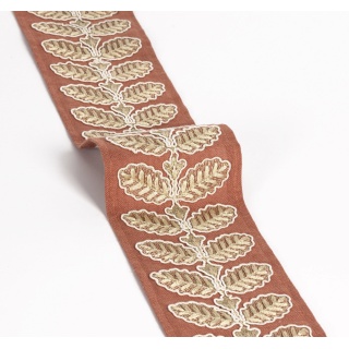 Colefax and Fowler Lansdowne Stem Braid, Tomato