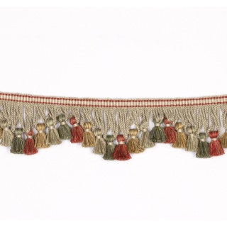 Colefax and Fowler Lansdowne Scalloped Tassel Fringe, Tomato/Olive