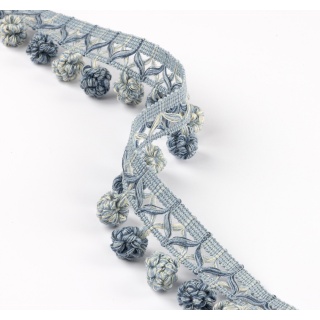 Colefax and Fowler Lansdowne Ruche Drop, Blue