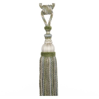 Colefax and Fowler Lansdowne Tassel Tieback, Aqua/Leaf