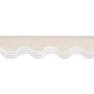 Thibaut Anna French Wave Tape, White on Linen