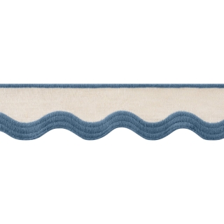 Thibaut Anna French Wave Tape, Cadet on Linen
