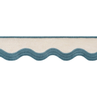 Thibaut Anna French Wave Tape, Peacock on Linen
