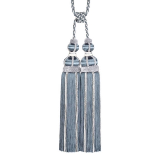 Antoinette Double Tassel Tieback Slate Blue