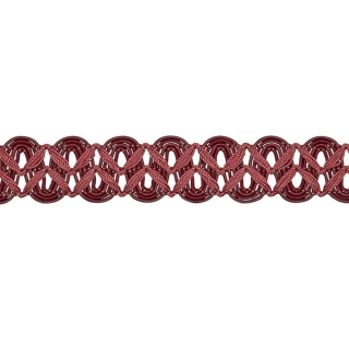 Opulent Scroll Braid Rouge