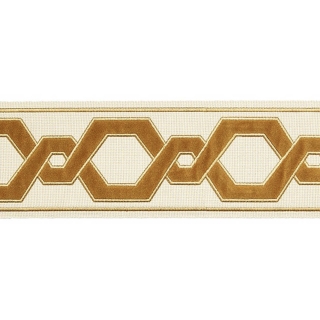 Opulent Wide Appliqued Velvet Border Gold