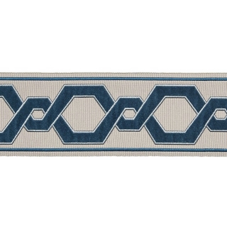 Opulent Wide Appliqued Velvet Border Teal