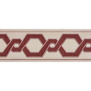 Opulent Wide Appliqued Velvet Border Blush